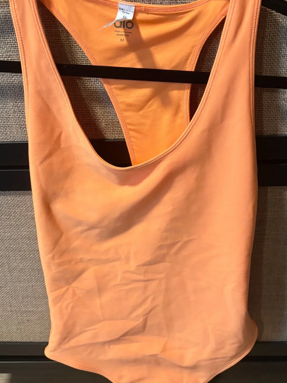 Alo Yoga Airlift Barre Bodysuit Neon Apricot M